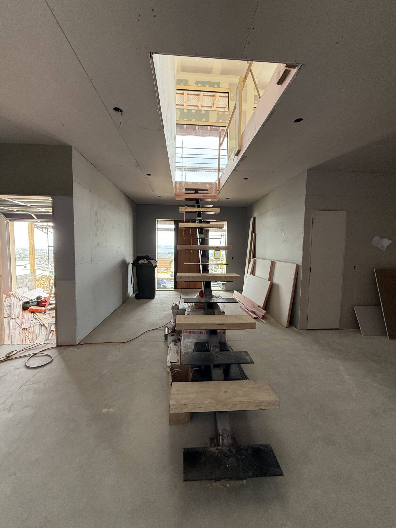 Front entry, future stairs to be completed.