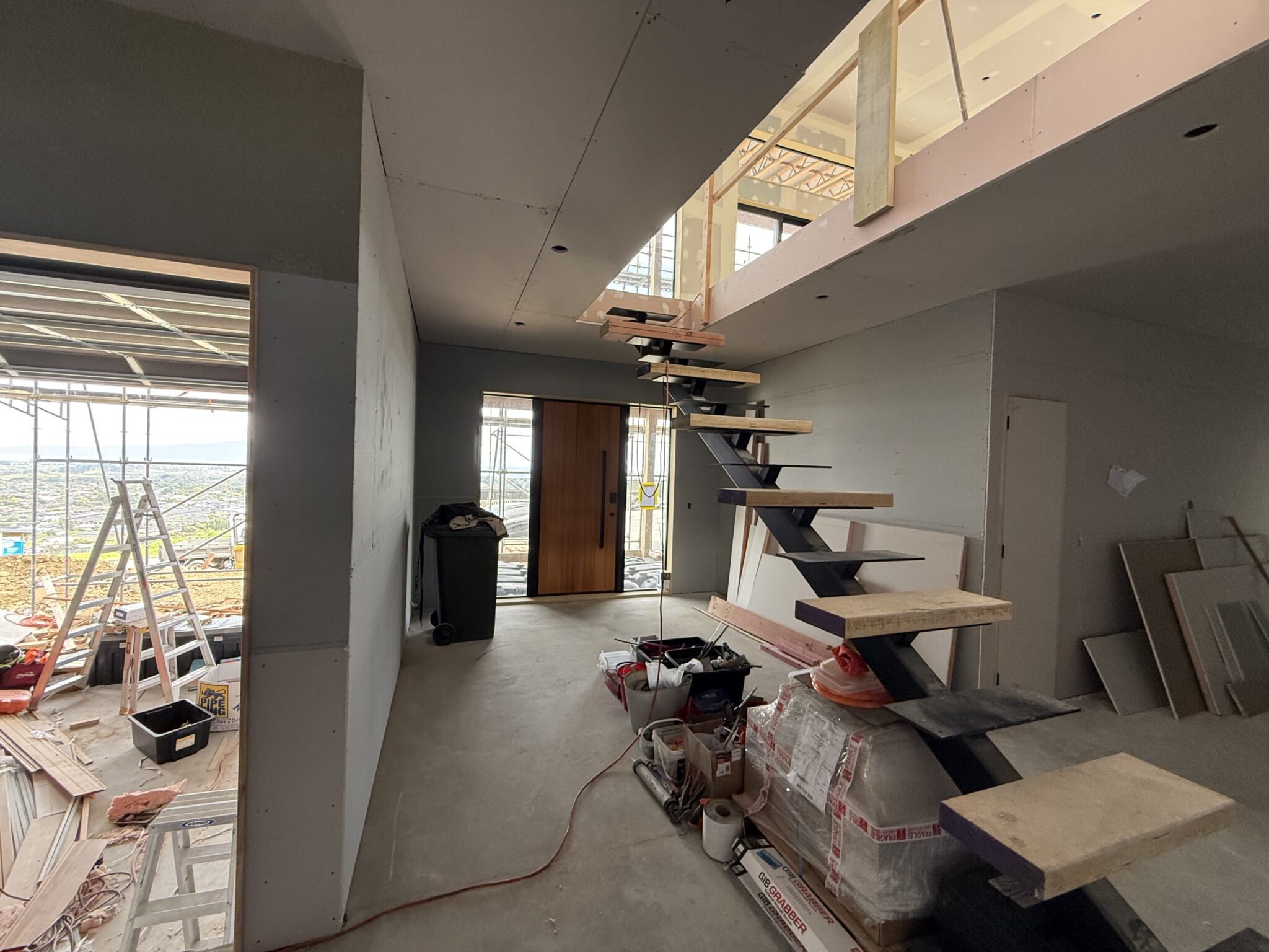 Garage and front entry