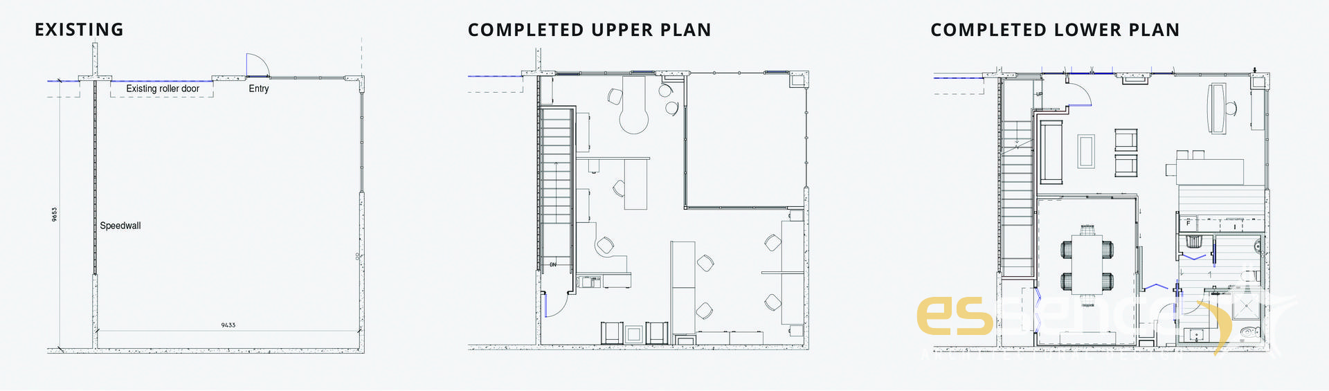 Completed floor plans